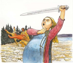Freydis Scares the Skraelings